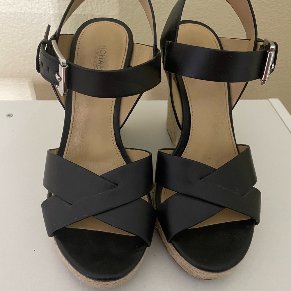 Marc Jacob’s espandrille wedge heals. Black. 7 medium